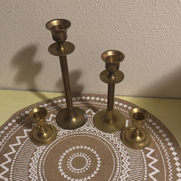 american greetings Other - Set of 4 Brass Candlestick Holders made in India